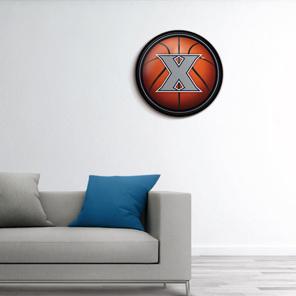 Xavier Musketeers Basketball Modern Disc Wall Sign Room View