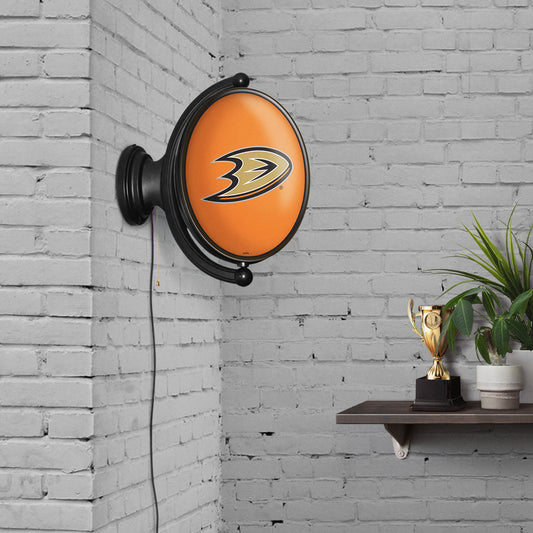 Anaheim Ducks Oval Rotating Wall Sign Room View