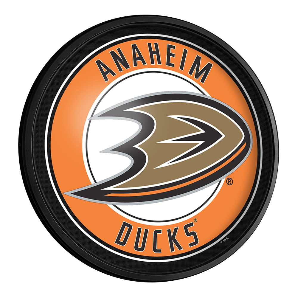 Anaheim Ducks Slimline Round Lighted Wall Sign