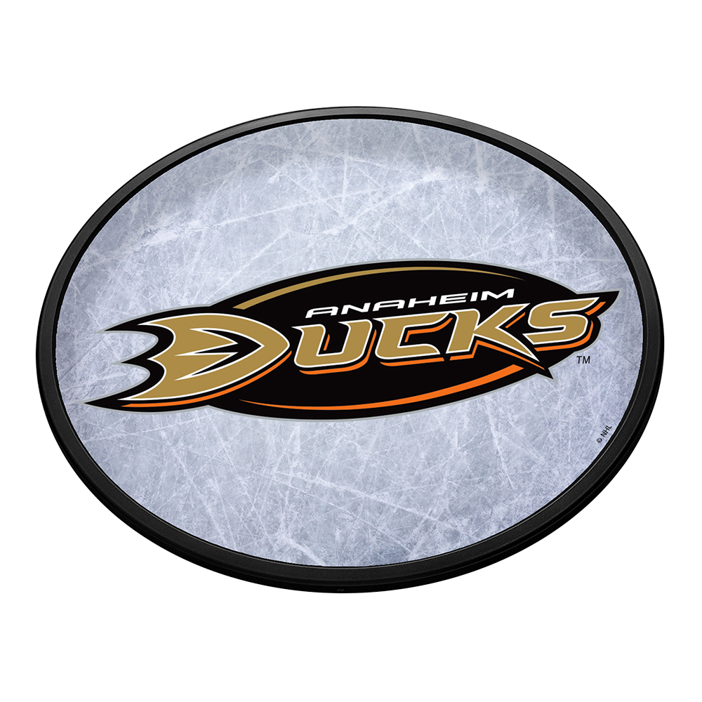 Anaheim Ducks Ice Rink Slimline Oval Lighted Wall Sign