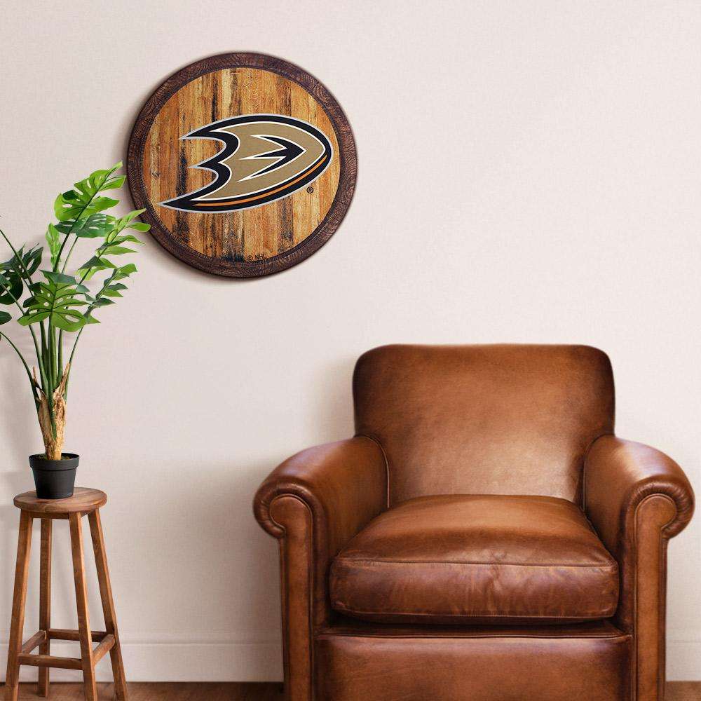 Anaheim Ducks Barrel Top Sign Room View
