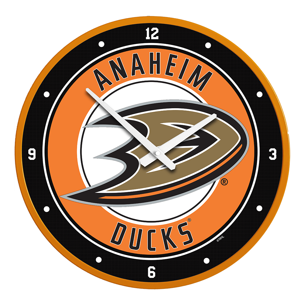 Anaheim Ducks Round Wall Clock