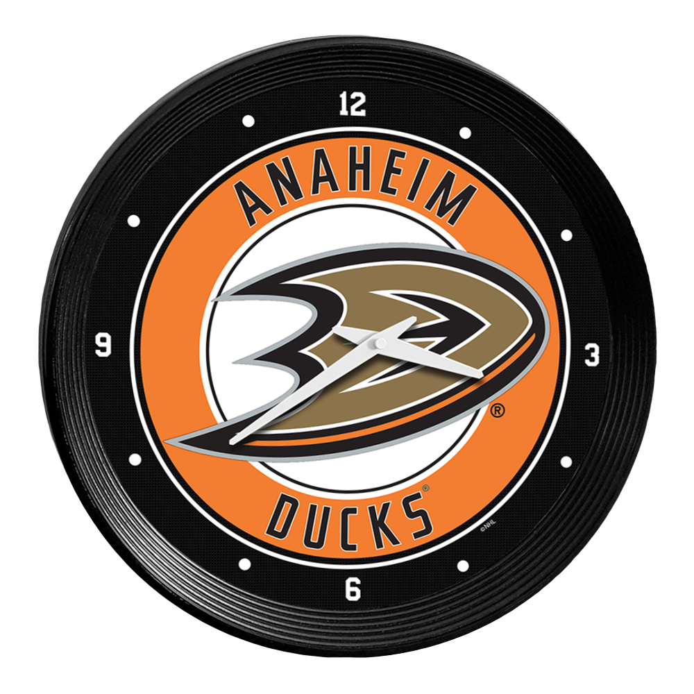 Anaheim Ducks Ribbed Wall Clock