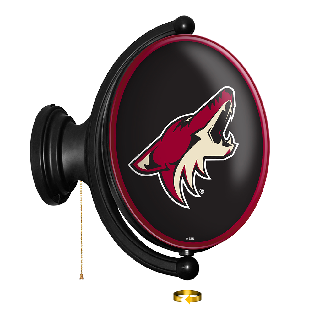 Arizona Coyotes Oval Rotating Wall Sign
