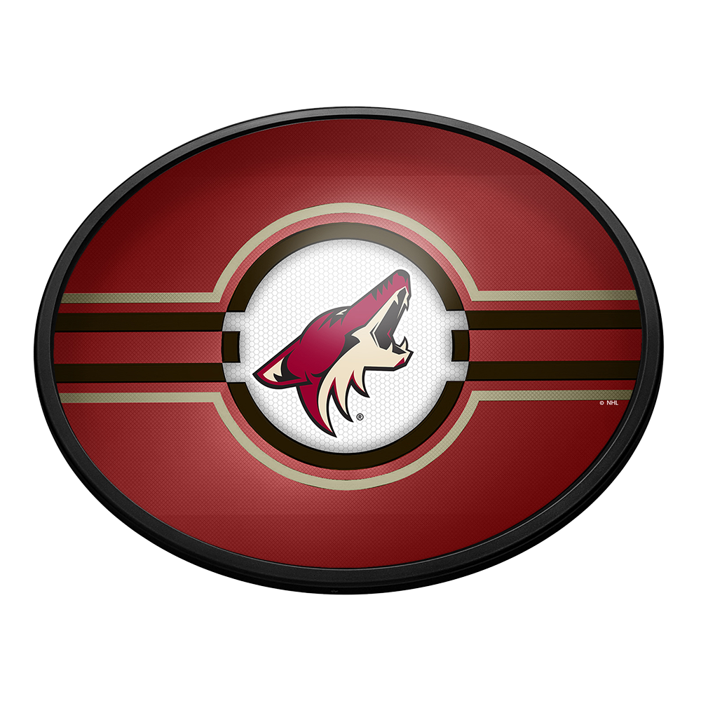 Arizona Coyotes Slimline Oval Lighted Wall Sign