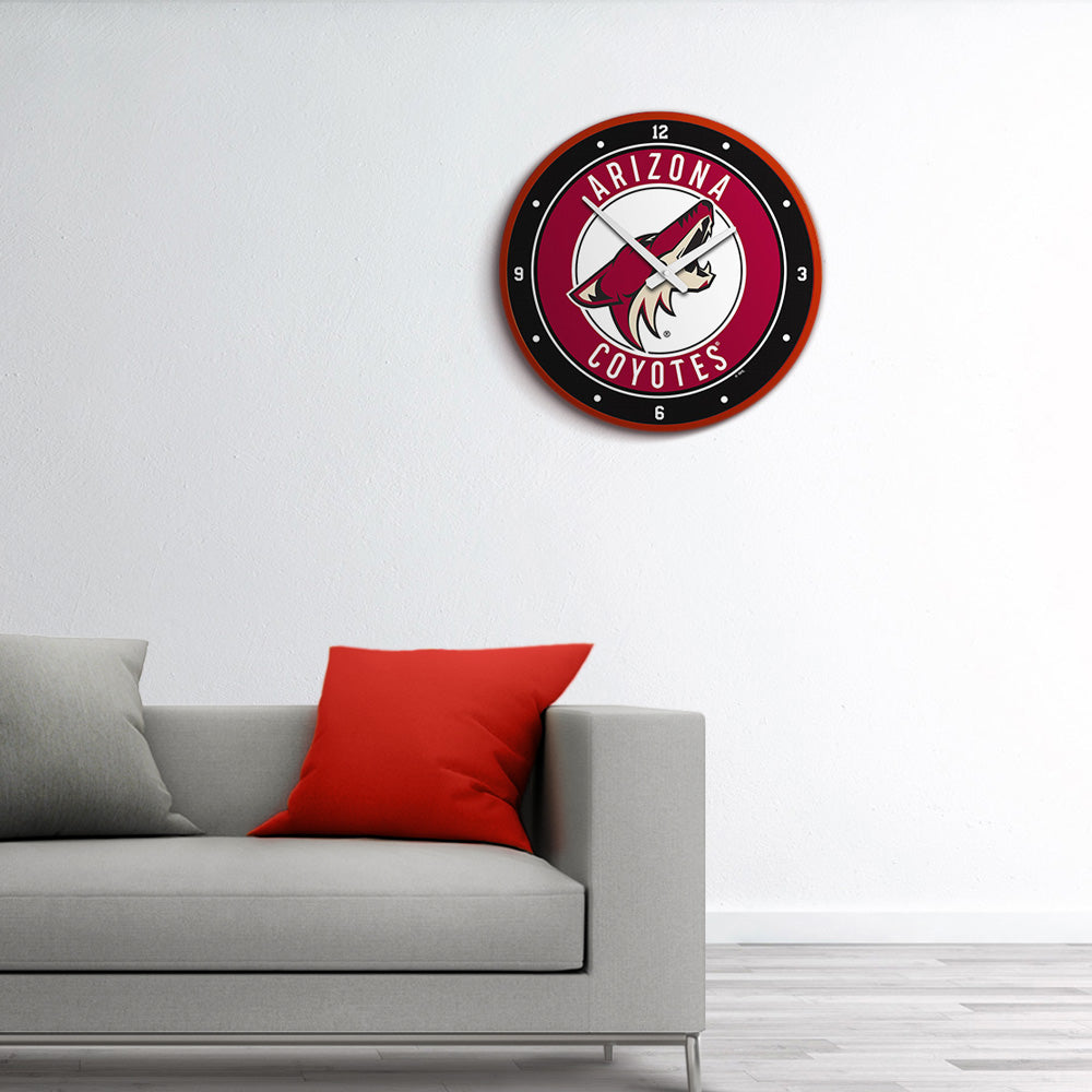 Arizona Coyotes Round Wall Clock Room View