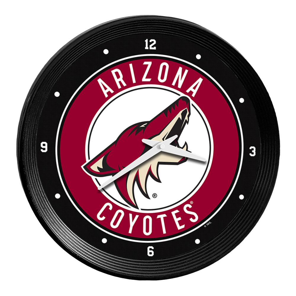 Arizona Coyotes Ribbed Wall Clock