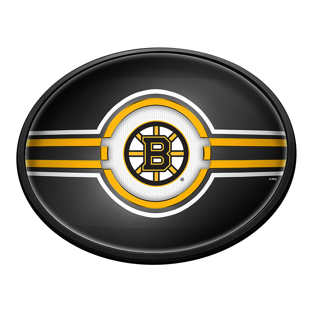 Boston Bruins Slimline Oval Lighted Wall Sign