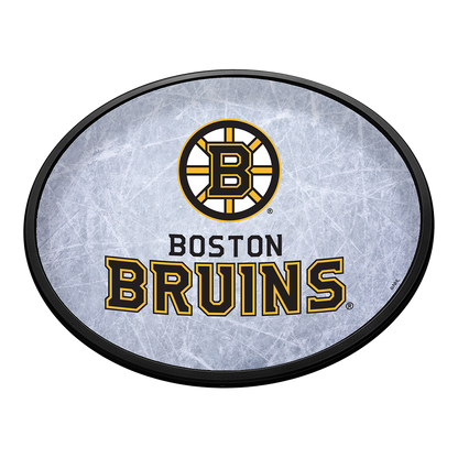 Boston Bruins Ice Rink Slimline Oval Lighted Wall Sign