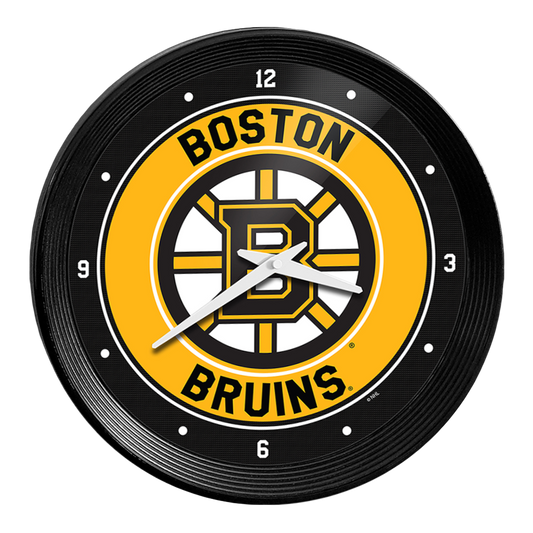 Boston Bruins Ribbed Wall Clock