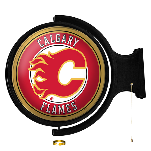 Calgary Flames Round Rotating Wall Sign