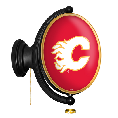 Calgary Flames Oval Rotating Wall Sign