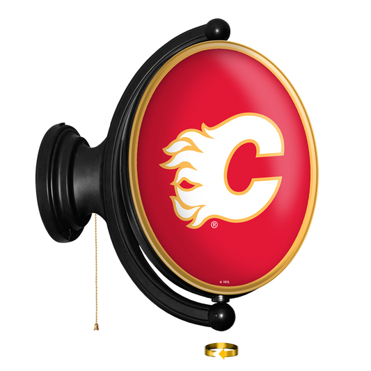 Calgary Flames Oval Rotating Wall Sign