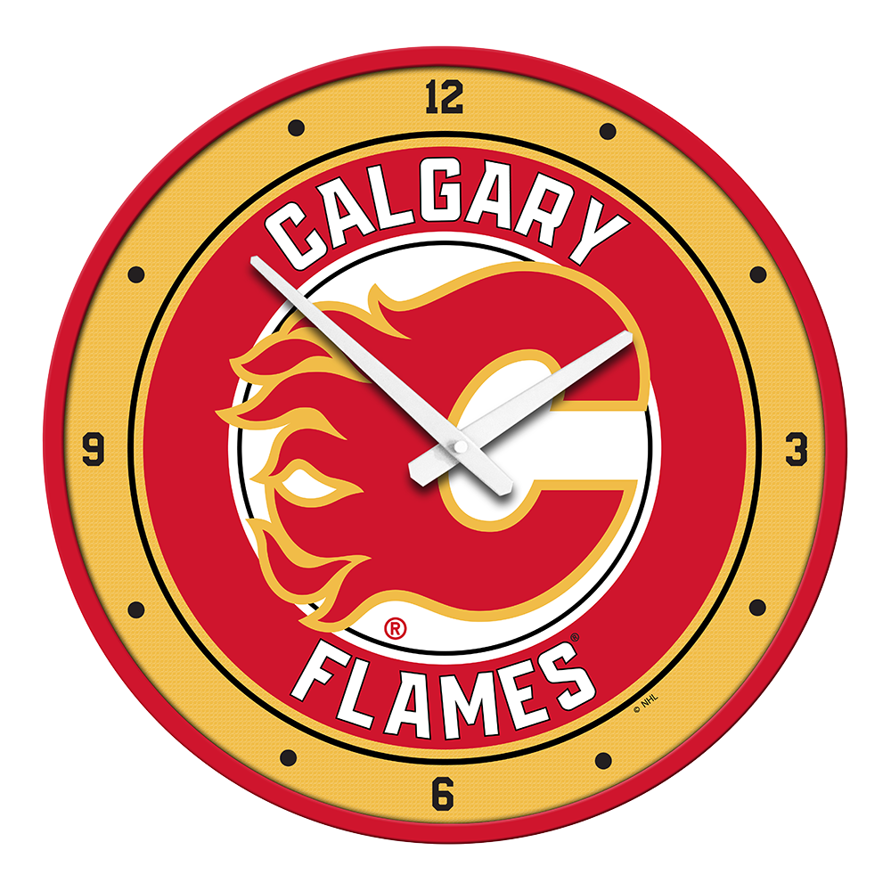 Calgary Flames Round Wall Clock