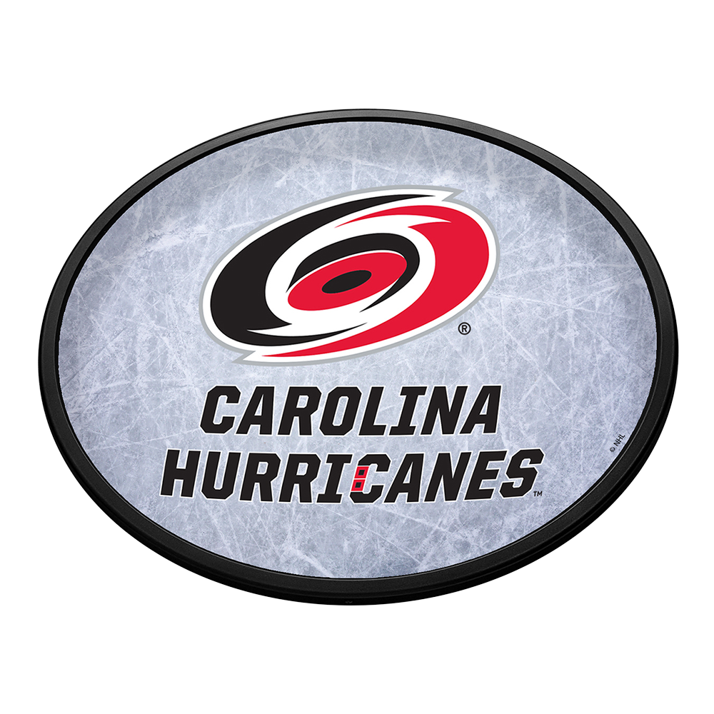 Carolina Hurricanes Ice Rink Slimline Oval Lighted Wall Sign