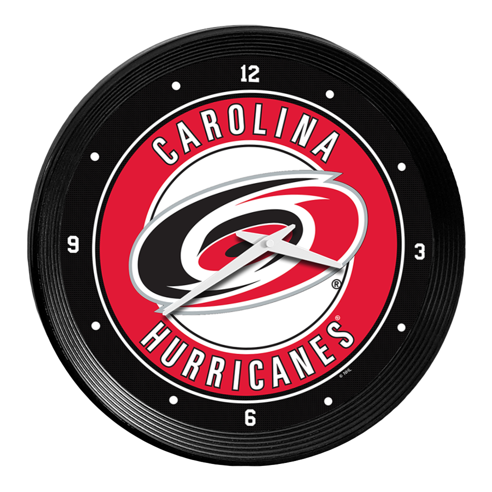 Carolina Hurricanes Ribbed Wall Clock