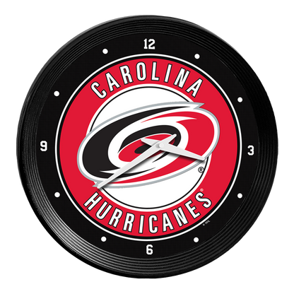 Carolina Hurricanes Ribbed Wall Clock
