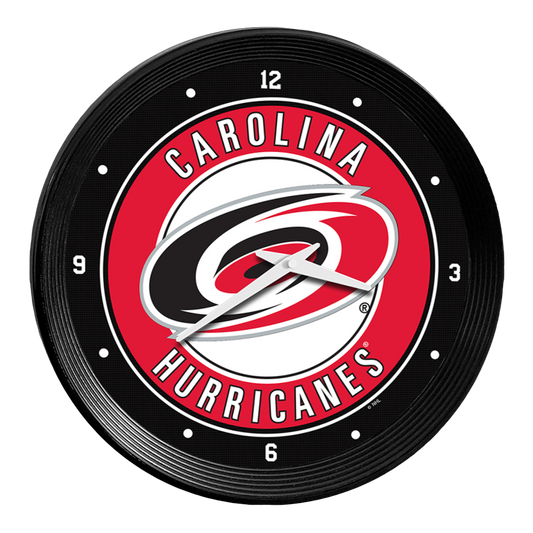 Carolina Hurricanes Ribbed Wall Clock