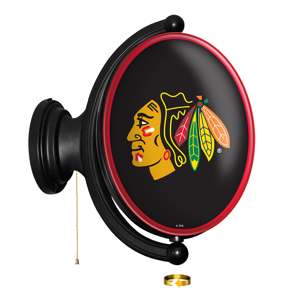 Chicago Blackhawks Oval Rotating Wall Sign