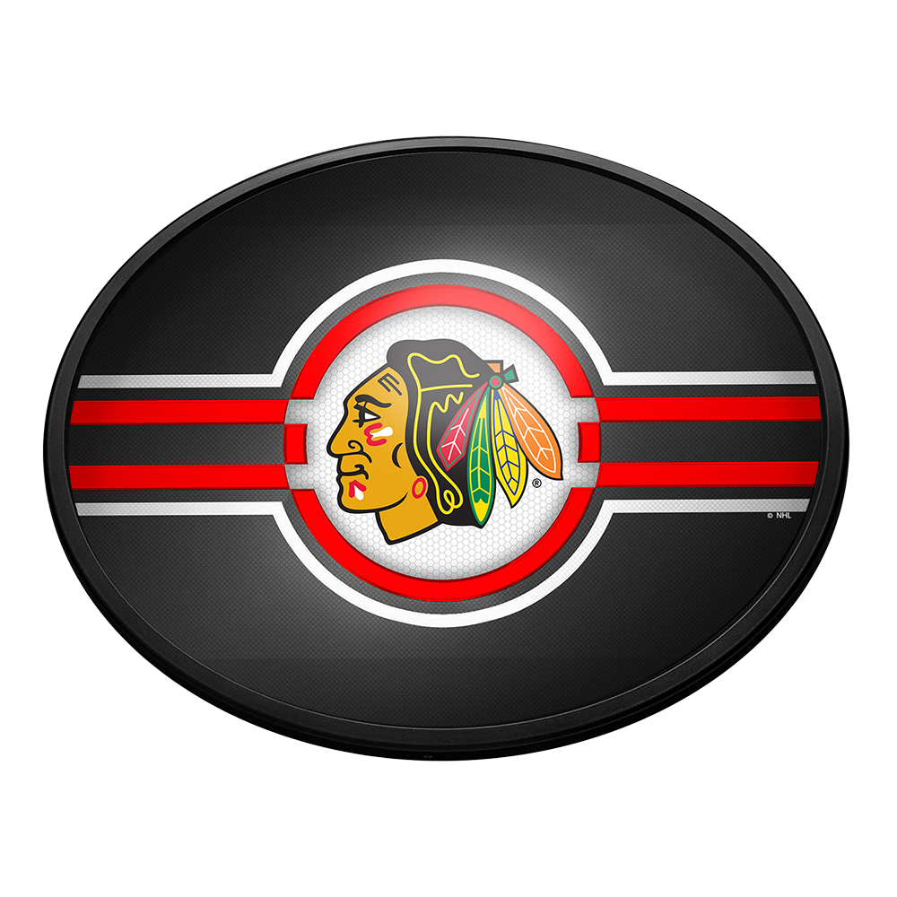Chicago Blackhawks Slimline Oval Lighted Wall Sign