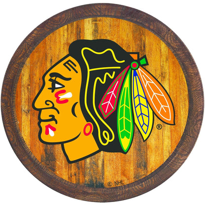 Chicago Blackhawks Barrel Top Sign