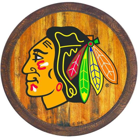 Chicago Blackhawks Barrel Top Sign