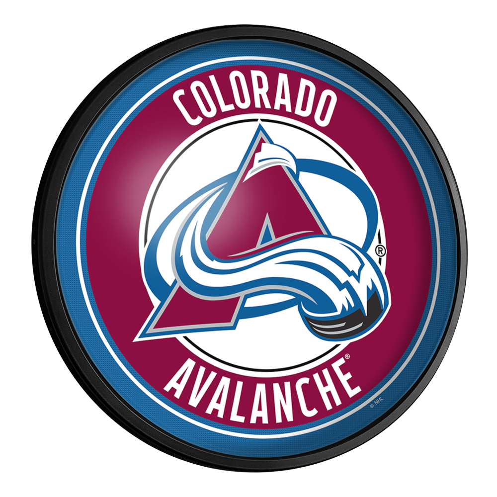 Colorado Avalanche Slimline Round Lighted Wall Sign