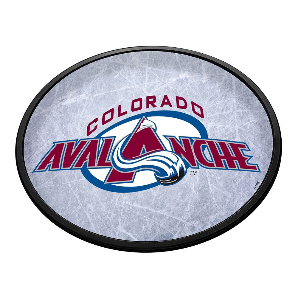 Colorado Avalanche Ice Rink Slimline Oval Lighted Wall Sign