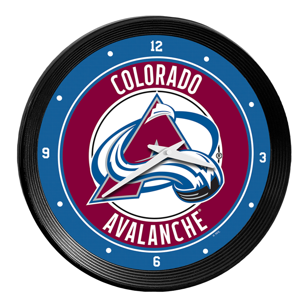 Colorado Avalanche Ribbed Wall Clock