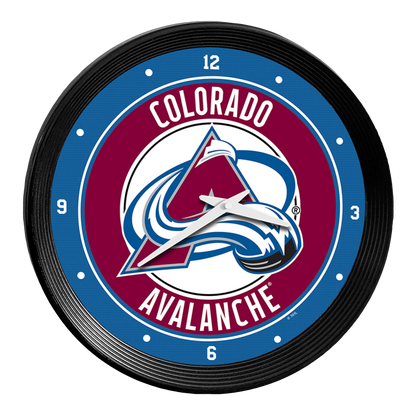 Colorado Avalanche Ribbed Wall Clock