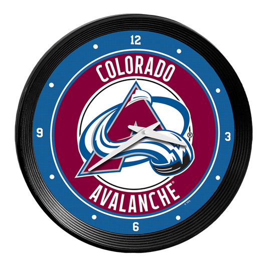 Colorado Avalanche Ribbed Wall Clock