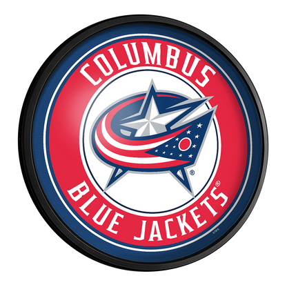 Columbus Blue Jackets Slimline Round Lighted Wall Sign