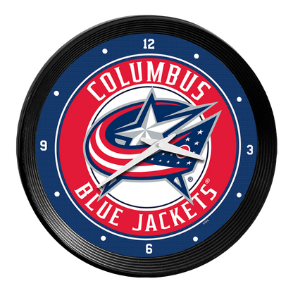 Columbus Blue Jackets Ribbed Wall Clock