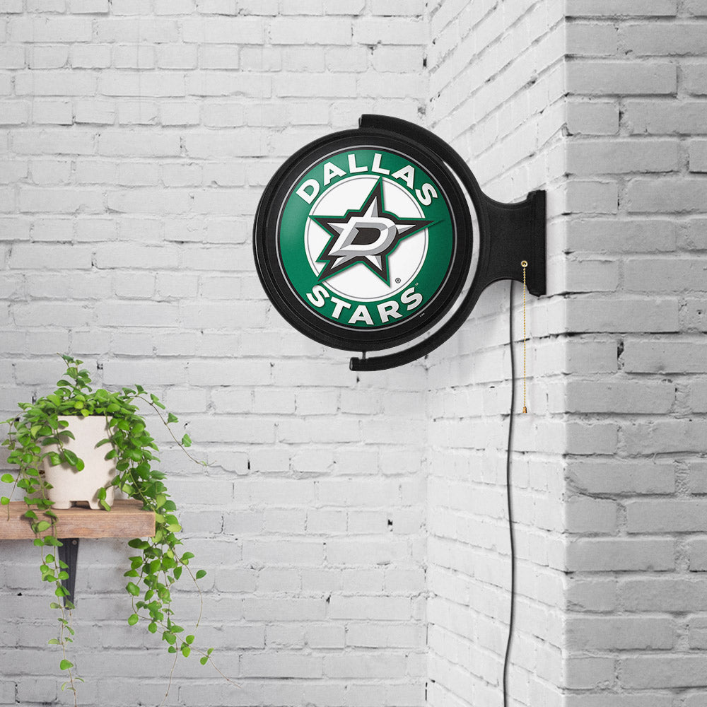 Dallas Stars Round Rotating Wall Sign Room View