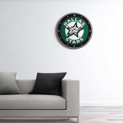 Dallas Stars Round Wall Clock Room View