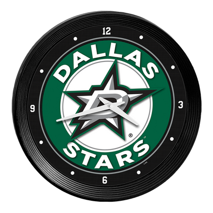 Dallas Stars Ribbed Wall Clock