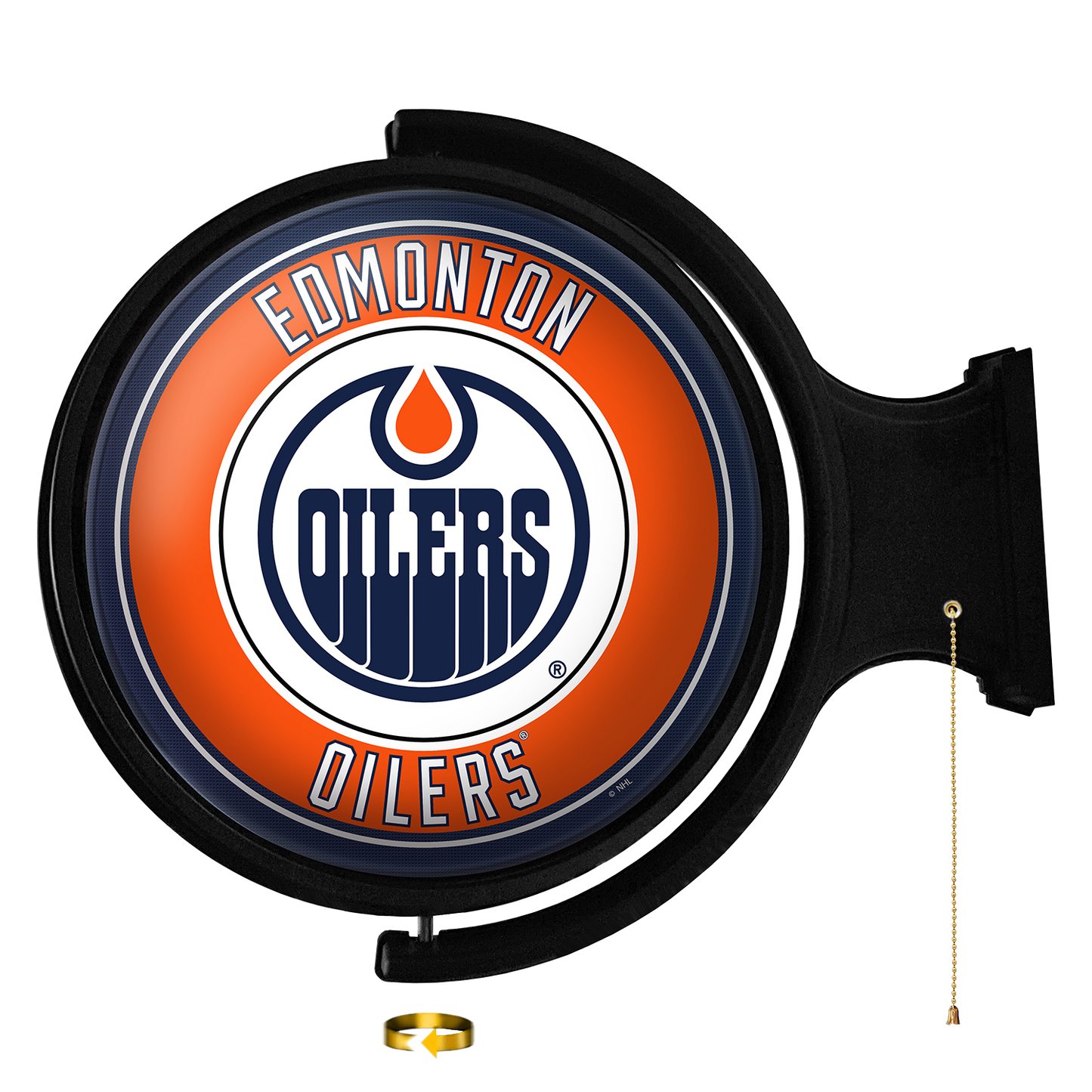 Edmonton Oilers Round Rotating Wall Sign