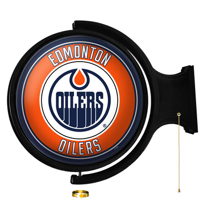 Edmonton Oilers Round Rotating Wall Sign