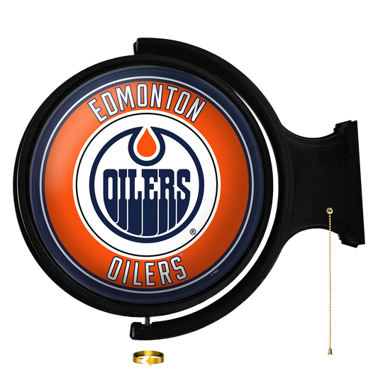 Edmonton Oilers Round Rotating Wall Sign