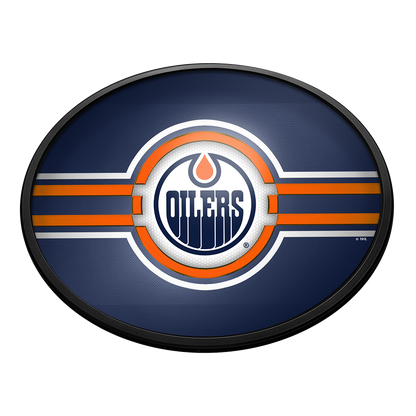 Edmonton Oilers Slimline Oval Lighted Wall Sign