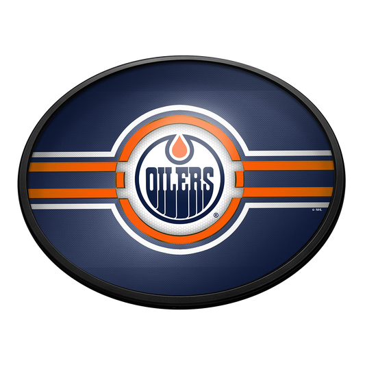 Edmonton Oilers Slimline Oval Lighted Wall Sign