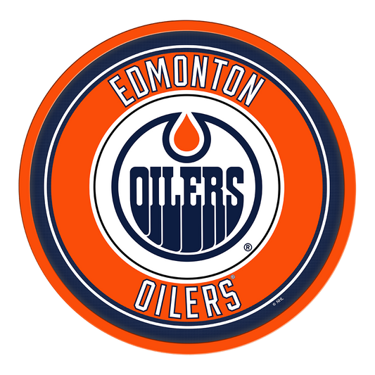 Edmonton Oilers Modern Disc Wall Sign