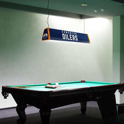 Edmonton Oilers Standard Pool Table Light Room View