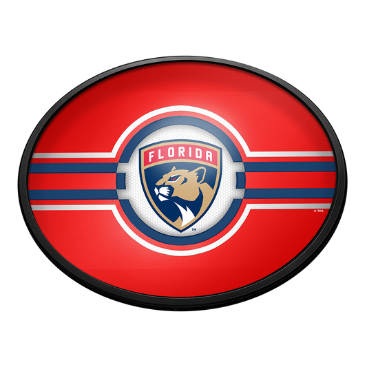 Florida Panthers Slimline Oval Lighted Wall Sign