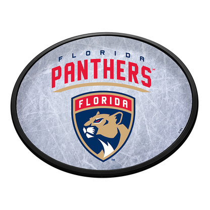 Florida Panthers Ice Rink Slimline Oval Lighted Wall Sign