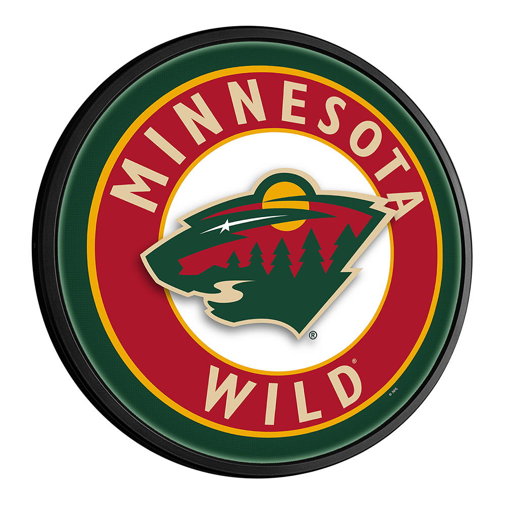 Minnesota Wild Slimline Round Lighted Wall Sign