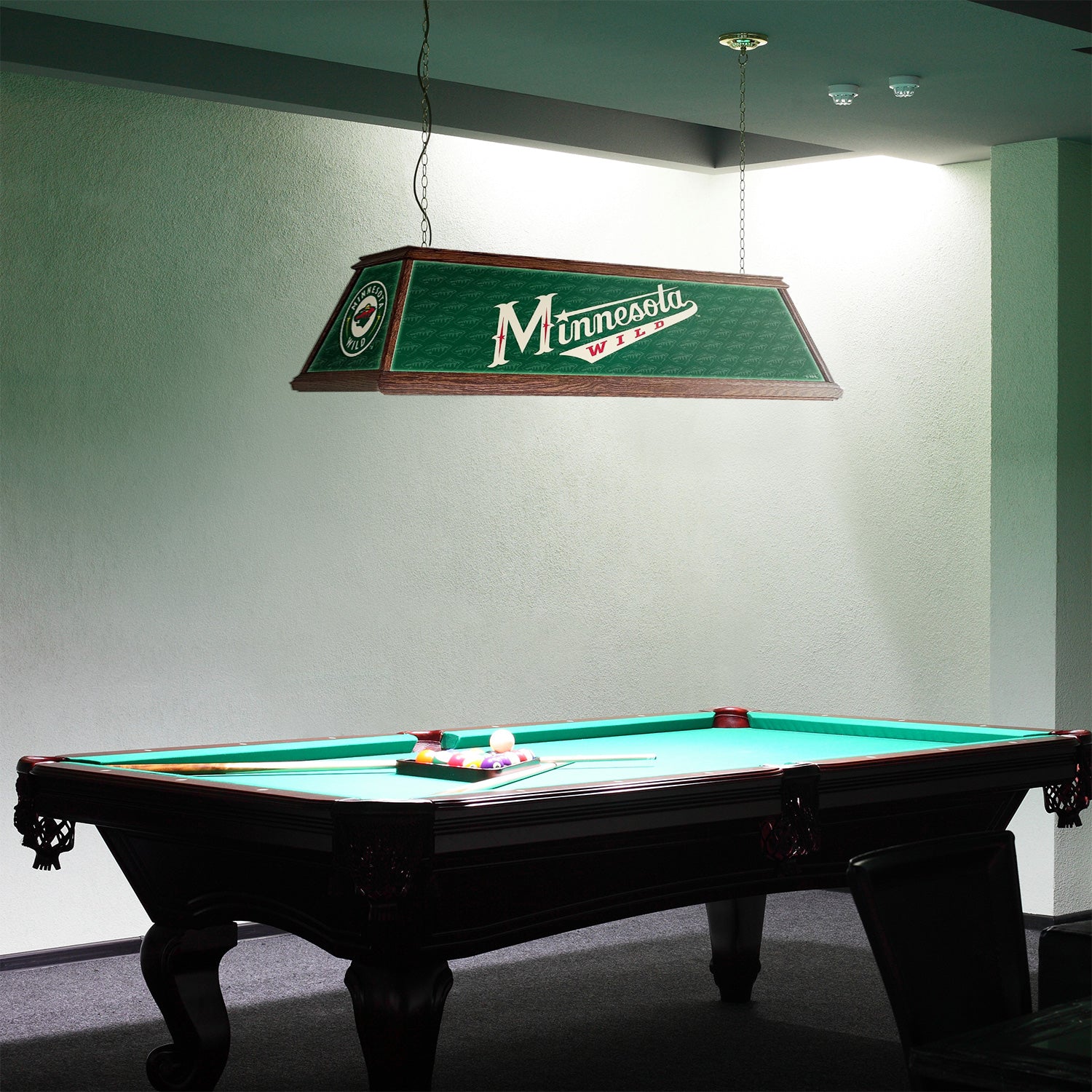 Minnesota Wild Premium Pool Table Light Room View