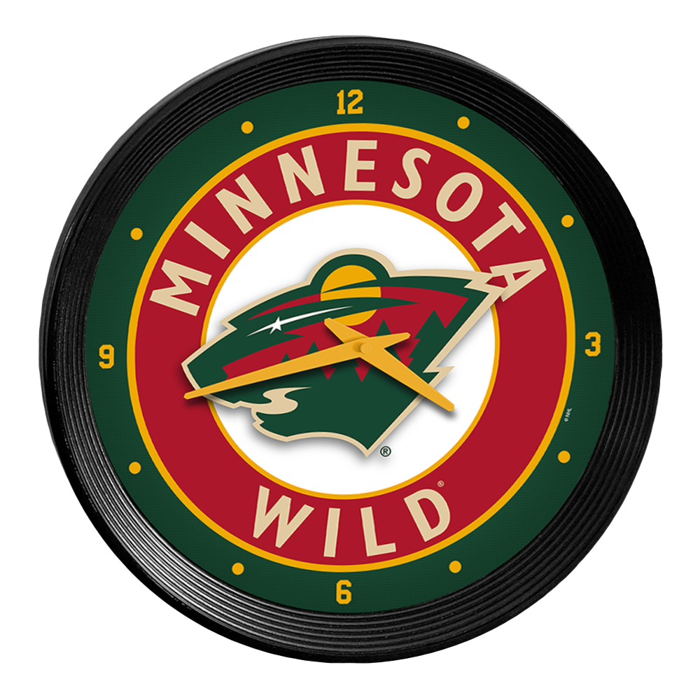 Minnesota Wild Ribbed Wall Clock