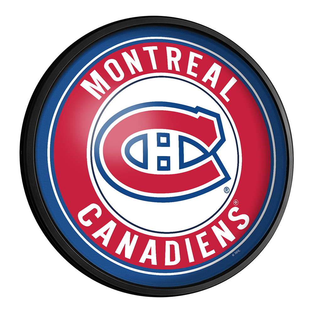 Montreal Canadiens Slimline Round Lighted Wall Sign