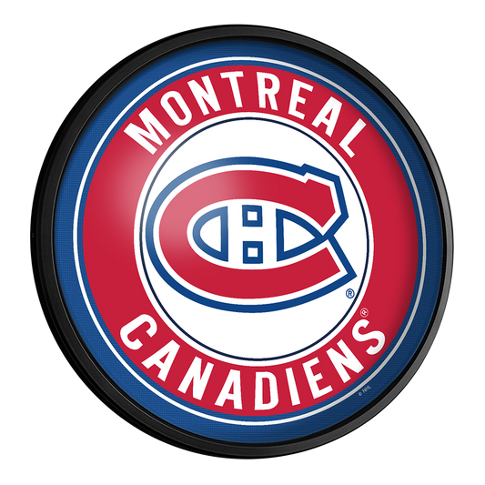 Montreal Canadiens Slimline Round Lighted Wall Sign